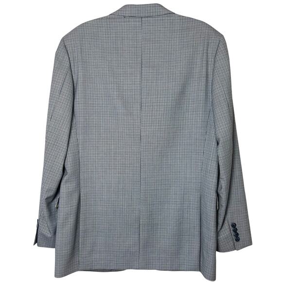 Joseph Abboud Wool Houndstooth Blazer Sport Coat 2-Button Jacket Sz 42L - Picture 12 of 13